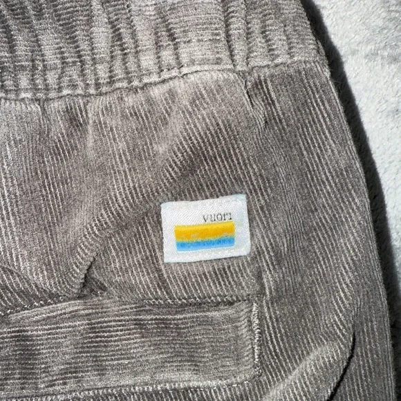 VUORI Optimist Men's Stretch Corduroy Drawstring Pants Gray‎ Size XL  ~EUC - Picture 10 of 13